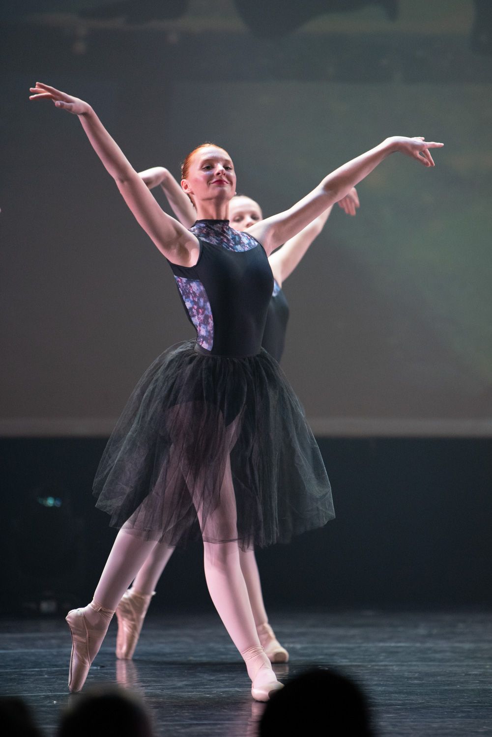 Ballerina op het podium